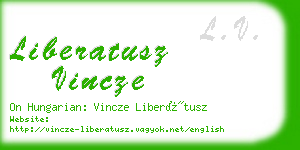 liberatusz vincze business card